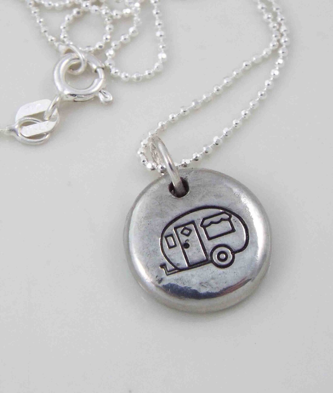 Camping Necklace Camper Necklace Happy Camper Outdoor Etsy