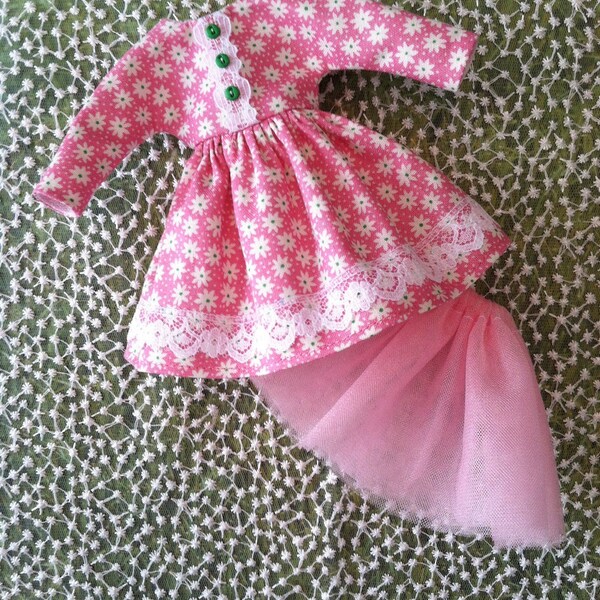 Pink Daisy Dress with Slip