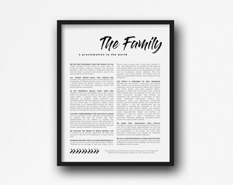 The Family Proclamation 8x10 11x14 Digital Print - Etsy