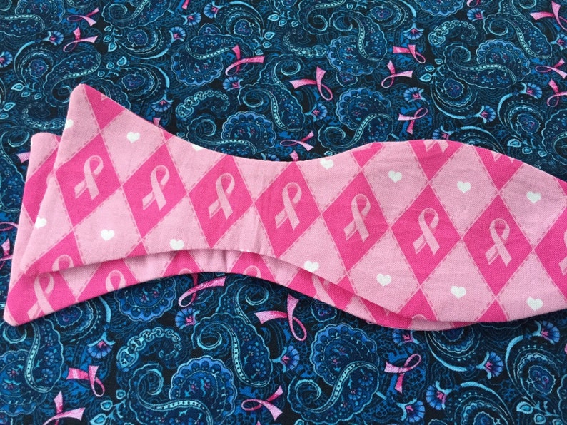Think Pink Breast Cancer Bow Tie Etsy