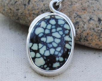 Sterling Silver Poseidon Variscite Necklace, Poseidon Variscite Silver Jewelry Pendant