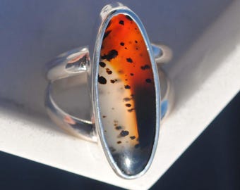 モンタナアゲートリング / 925スターリングシルバーリング