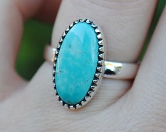 SIZE 6, Kingman Turquoise Ring, Kingman Turquoise Jewelry