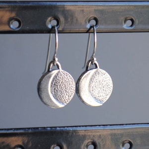 Crescent Moon Earrings, Sterling Silver Moon Earrings, Crescent Earrings Jewelry