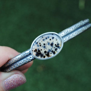 Montana Agate Sterling Silver Cuff Bracelet, Montana Agate Jewelry