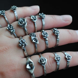 モンタナアゲートリング、スターリングシルバーアゲートリング