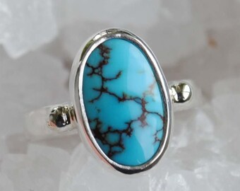 Sleeping Beauty Turquoise Ring SIZE 6, Sterling Silver Sleeping Beauty Turquoise Jewelry