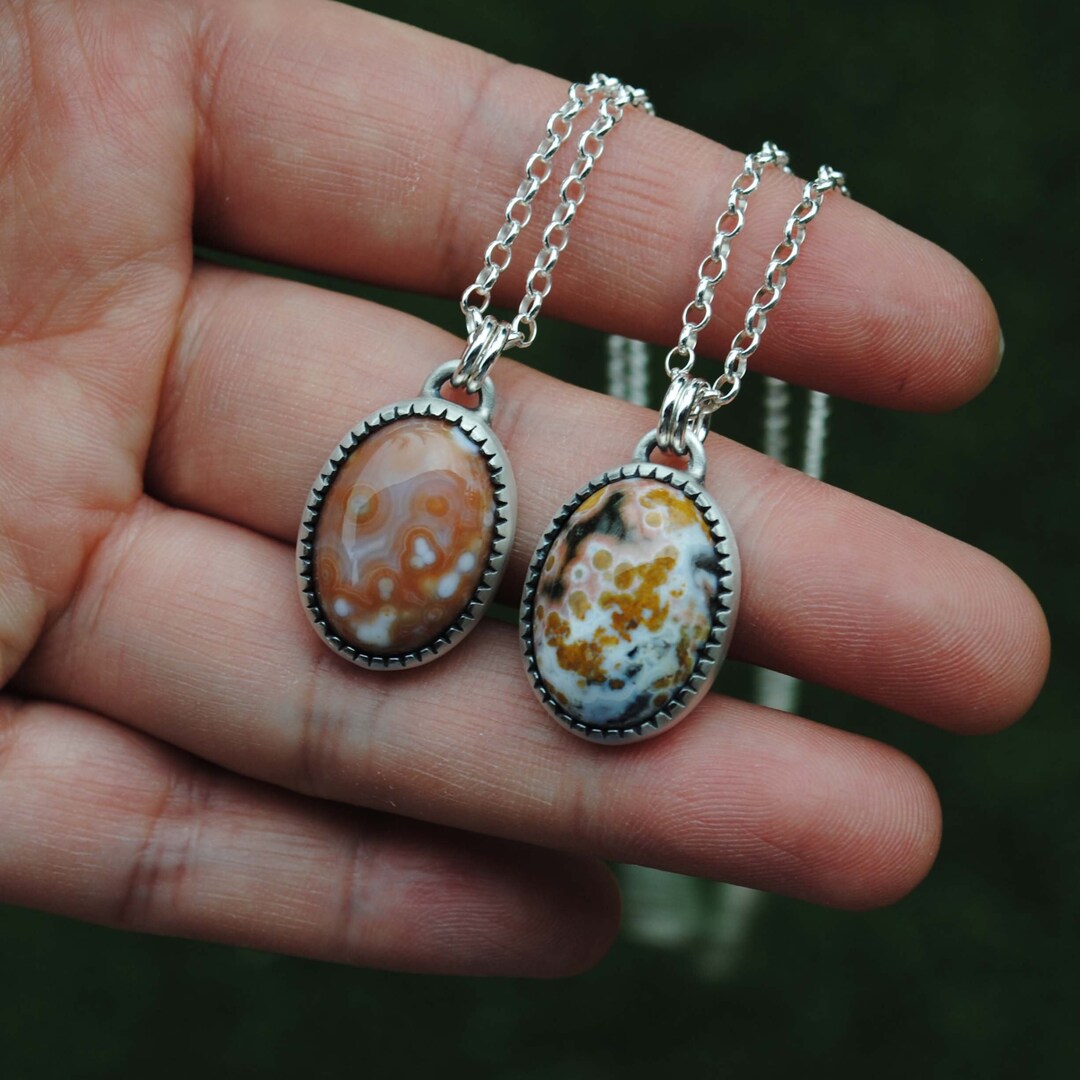 Ocean Jasper, Labradorite & Hessonite Adjustable Slide Chain Gemstone Necklace main image 0