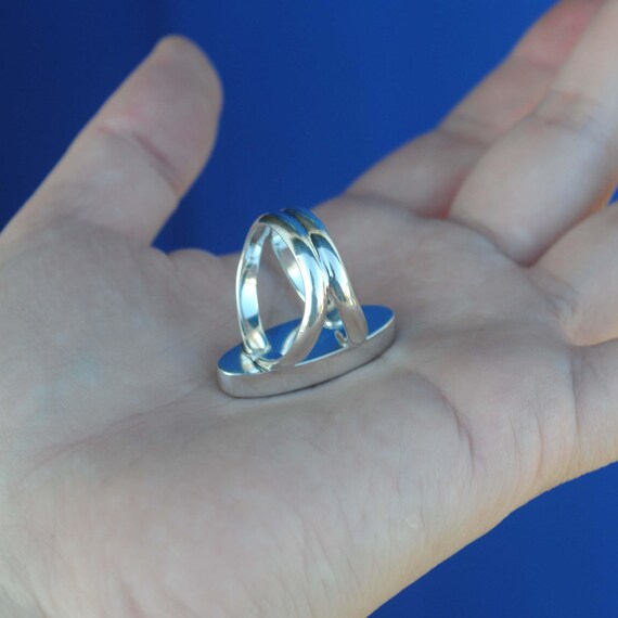 モンタナアゲートリング、スターリングシルバーアゲートリング