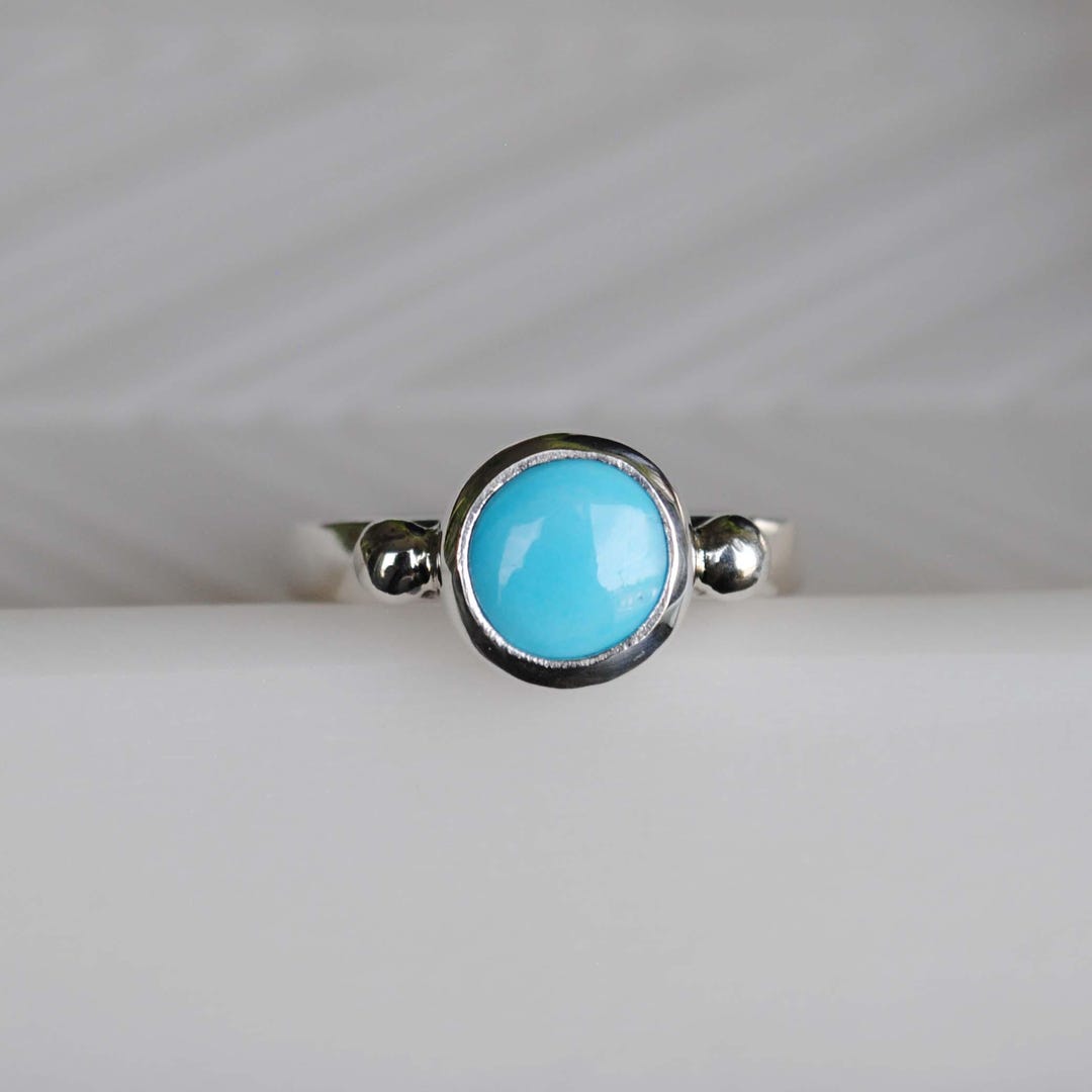 Sleeping Beauty Turquoise Ring SIZE 8.25, Sterling Silver Sleeping ...
