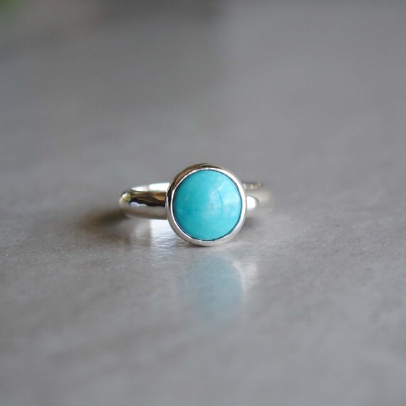 Size 9 5 Kingman Turquoise Ring Sterling Silver Turquoise Jewelry