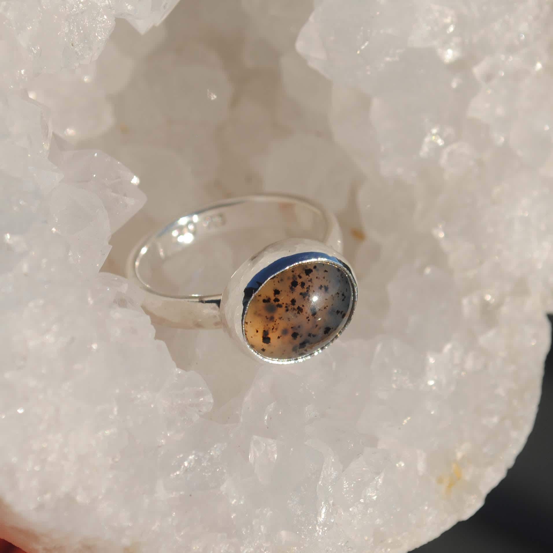 新品モンタナアゲート　シルバーリング 新品モンタナアゲート シルバーリング