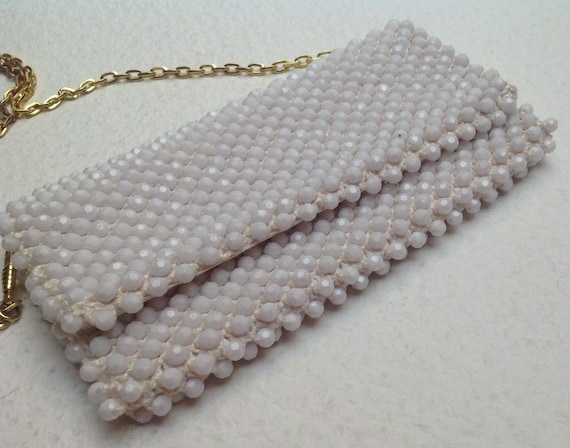Vitg 60's Bridal Hand Beaded Mini Clutch Bag Shoul