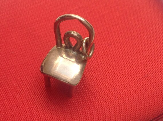 Vtg 70s 9ct Gold Polished Chair Charm