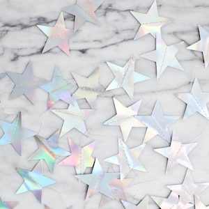 Iridescent Metallic Star Garland Star Shower Birthday Party Banner Celestial Wedding Decor Nursery Decor Constellation, 13 ft image 2