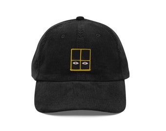 I SEE YOU yellow window - corduroy hat