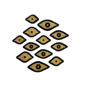 EXTRA EYES gold patch set - embroidered patches