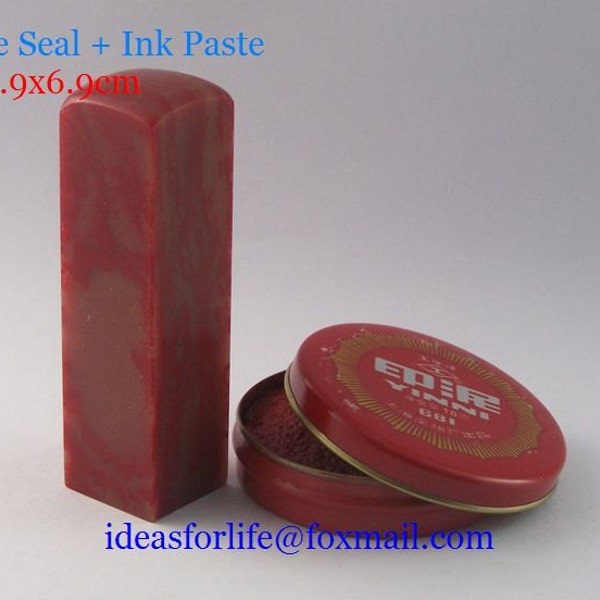 Chinese Seal Stone Stamper Chop Signet Carve Name Free Come From Confucius Hometown Traditional Handcraft