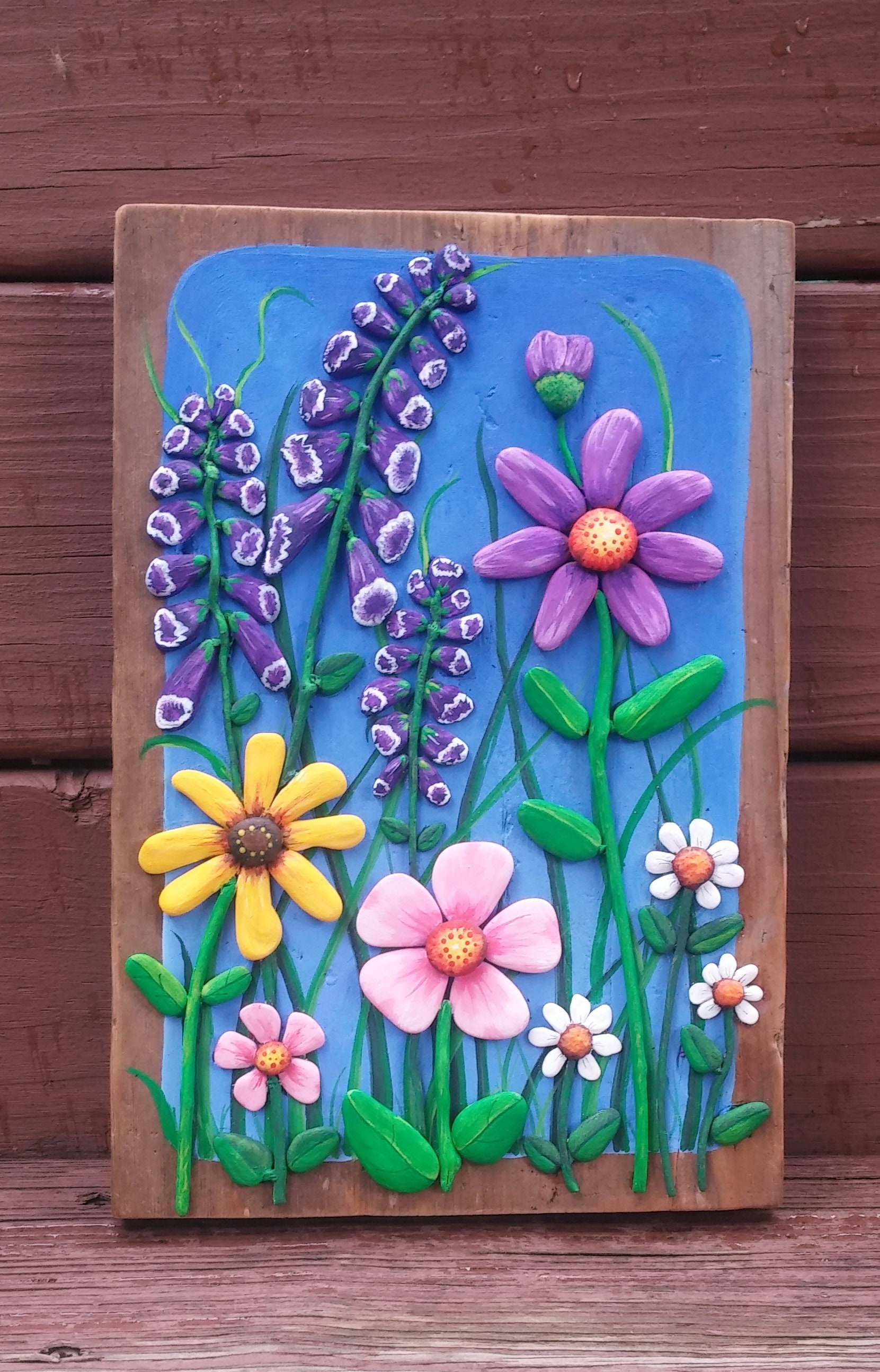 Pebble Art Driftwood Art Pebble Collage Wall Decor Pebble Etsy Canada