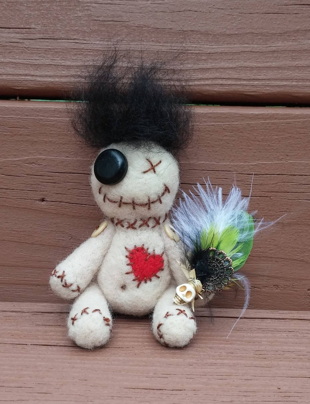 Voodoo Doll, Handmade Voodoo Doll, Needle Felted Voodoo Doll Pincushion