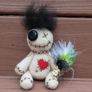 Voodoo Doll, Handmade voodoo doll, Needle Felted Voodoo Doll Pincushion, Cute Voodoo Doll, Made to Order