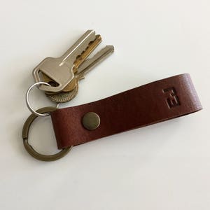 Personalised Keyring 05 / Initial Leather Key Fob / Personalised Leather Keyring image 1