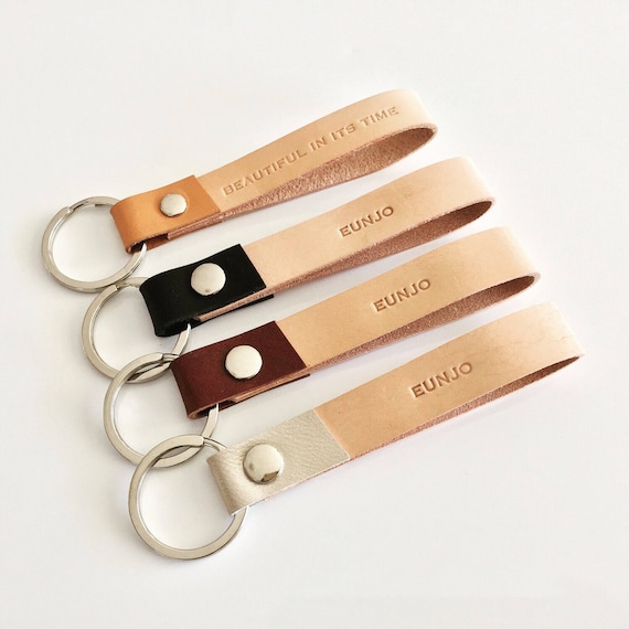 Personalized Keyring 04 / Personalized Leather Keyring/ Etsy