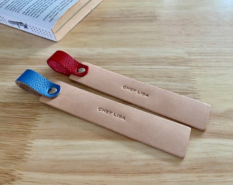 Personalized Bookmark 02 / Free Personalisation / Leather Bookmark / Named Bookmark / 3rd Anniversary Gift