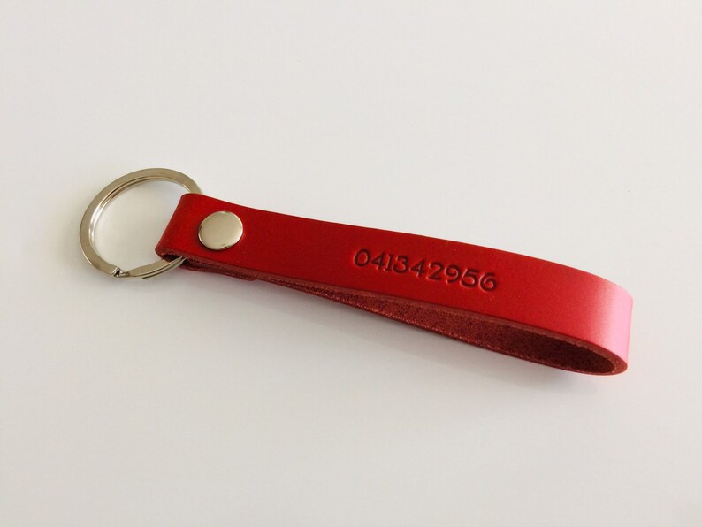 Personalised Leather Keyring 01 / Personalised Keyring/ Leather Keyring/ 3rd Anniversary gift image 3