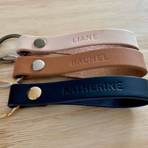 Personalised Leather Keyring 01 / Personalised Keyring/ Leather Keyring/ 3rd Anniversary gift image 2