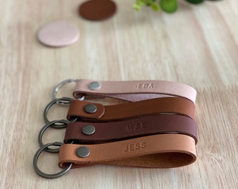 Personalised Leather Keyring 01 / Personalised Keyring/ Leather Keyring/ 3rd Anniversary gift