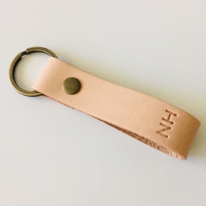 Personalised Keyring 05 / Initial Leather Key Fob / Personalised Leather Keyring image 3