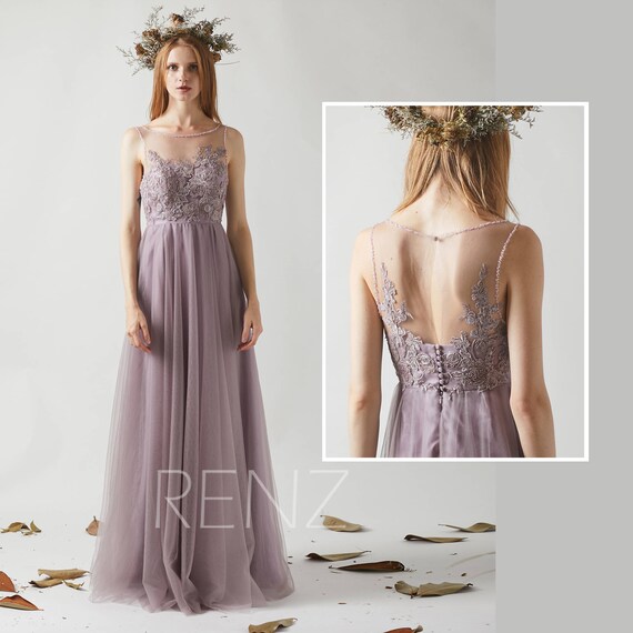 mauve tulle maxi skirt