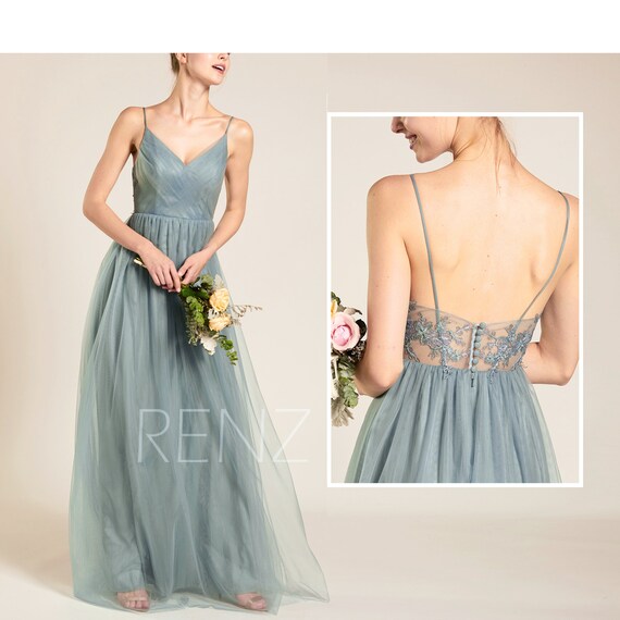 dark dusty blue dress