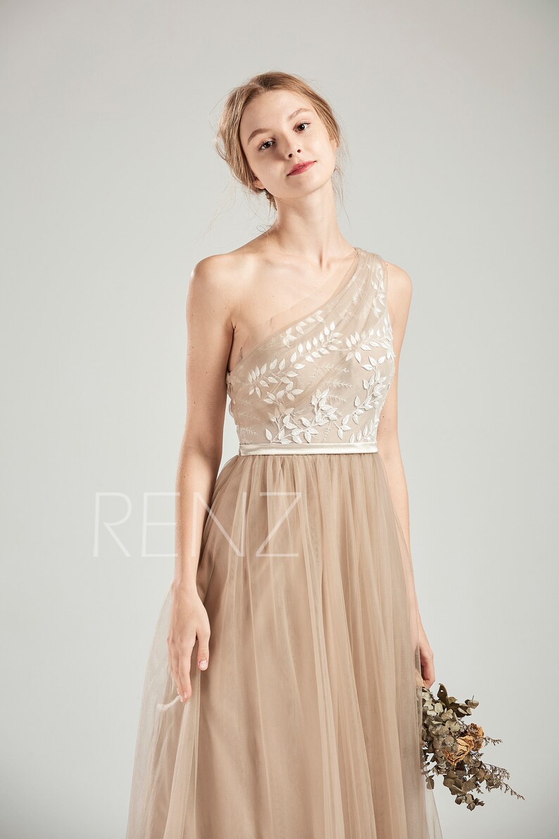 khaki evening gown