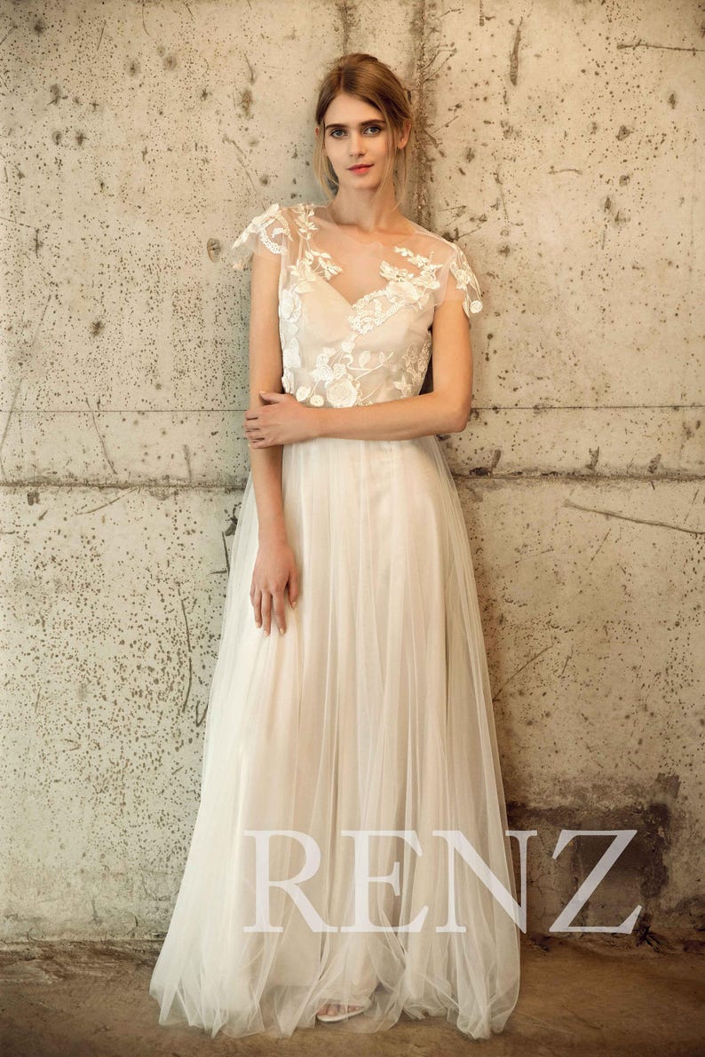 Wedding Dresses Off White Maxi