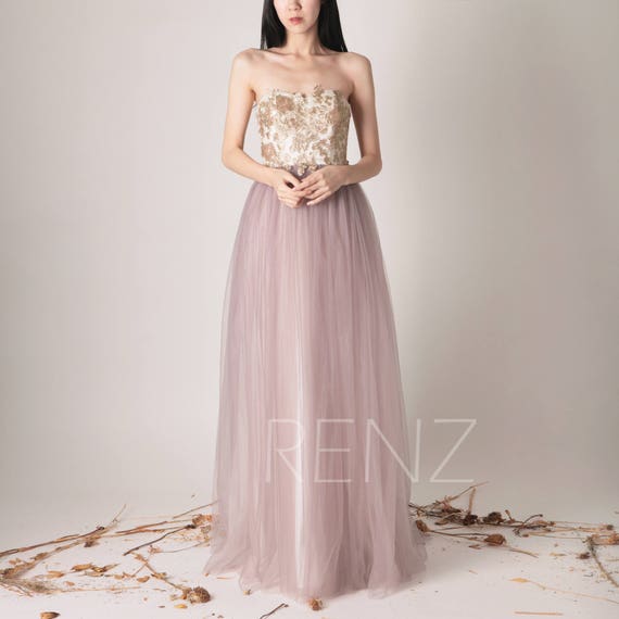 mauve tulle maxi skirt