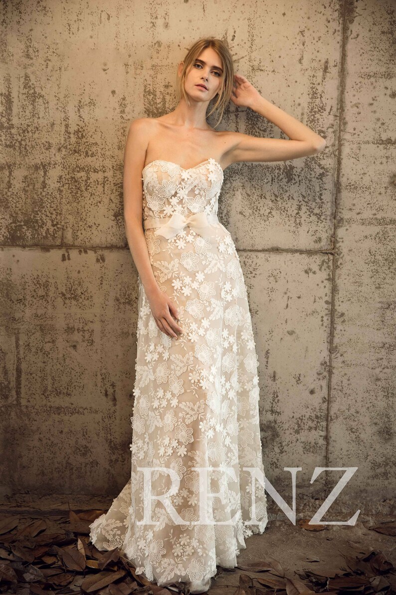 Wedding Dresses Off White Maxi