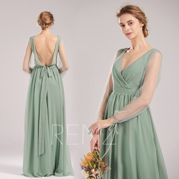 sage green wedding dress