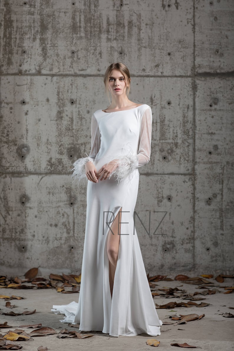 Wedding Dresses Off White Maxi