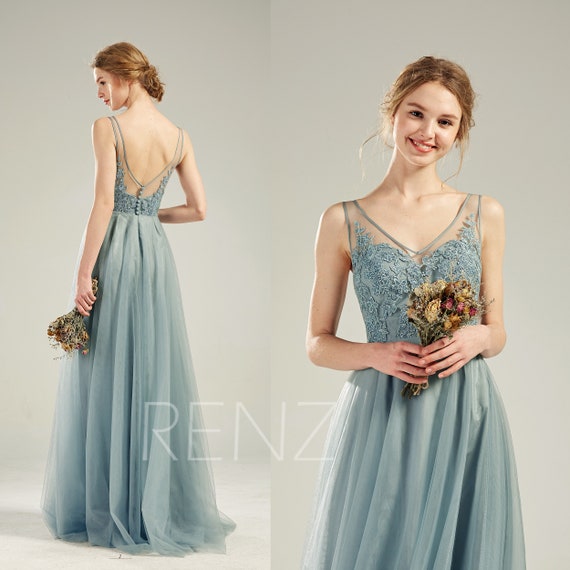 boho blue bridesmaid dresses