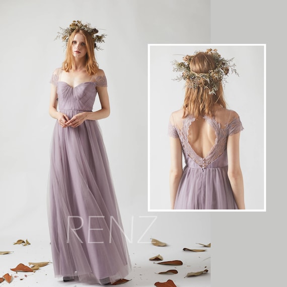 mauve tulle maxi skirt