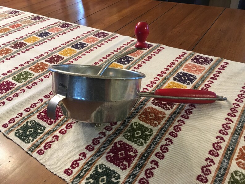 Vintage Red Handled FoleyFood Mill MasherRicer