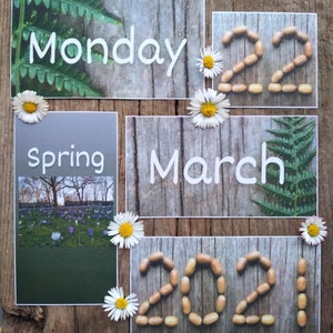 Nature calendar set includes editable calendar