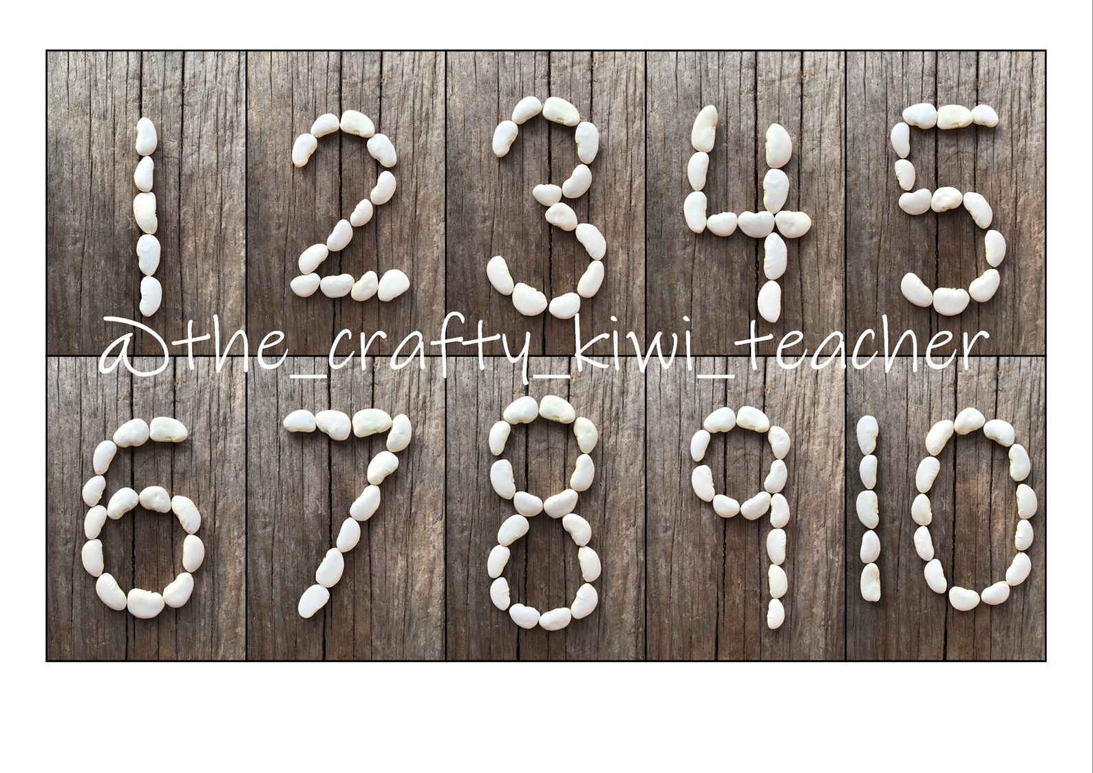 Bean numbers 010 loose parts download Etsy