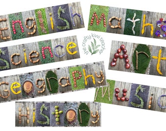 Classroom and outdoor signs-subjects, areas, activities indoor and outdoor!