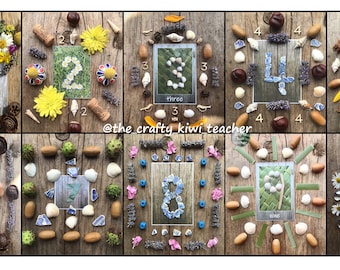 Nature numbers with looseparts 1-10 Instagram Set