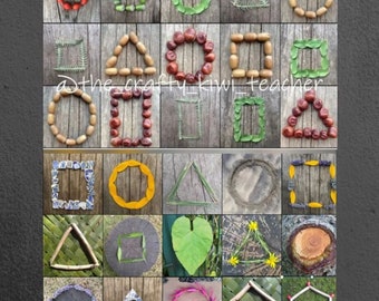 Shapes with nature by @thekiwinatureteacher