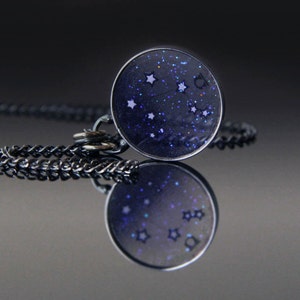 Weegschaal Constellation Ketting, Weegschaal Plique een Jour Hanger, Weegschaal Ster Ketting door Jackie Taylor Designs