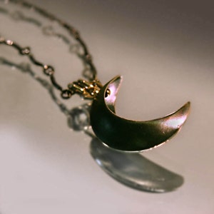 Crescent Moon & Stars Necklace, Crescent Moon Necklace by Jackie Taylor Designs imagem 4